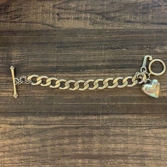 Juicy Couture Charm Bracelet gold vintage toggle - Picture 2 of 4